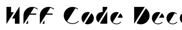 HFF Code Deco font preview